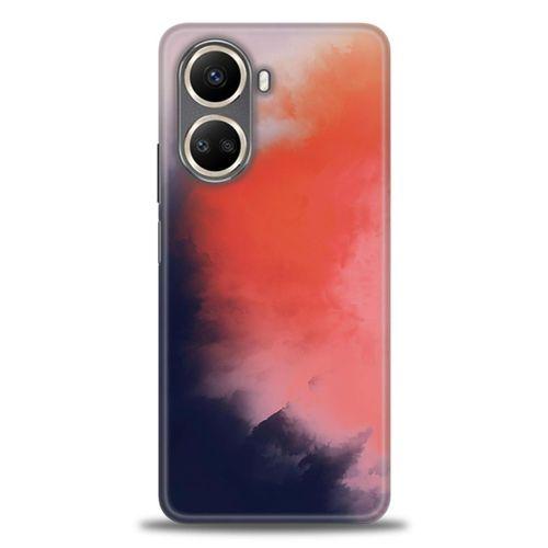Huawei Nova 10 SE Kılıf HD Baskılı Kılıf - Sisli Turuncu + Tam Ekran Koruyucu