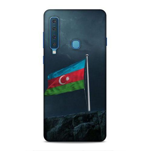 Samsung Galaxy A9 2018 Uyumlu Kılıf Azarbaijan (27) Tasarımlı Kılıf Mavi Beyaz