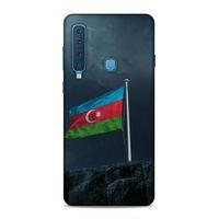 Samsung Galaxy A9 2018 Uyumlu Kılıf Azarbaijan (27) Tasarımlı Kılıf Mavi Beyaz