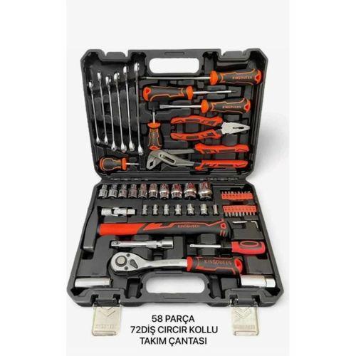 Model 58 Parça Lokma Anahtar Takımı 1-2 Ve 1-2 El Aletleri Seti 58 Parça