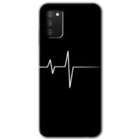 Samsung Galaxy A02s Kılıf Baskılı Kapak - Heart Rytm +Tam Ekran Koruyucu