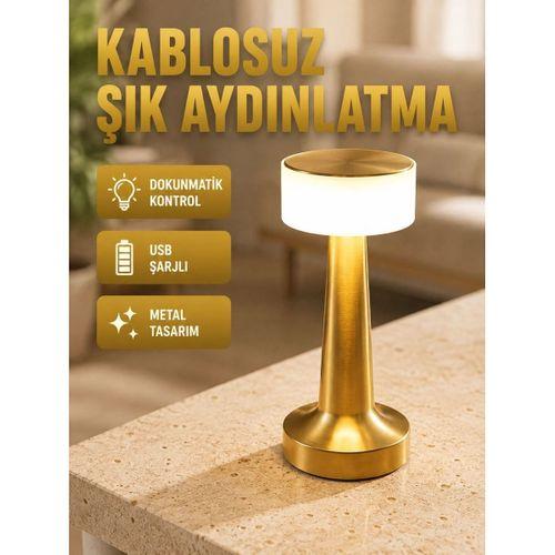 Modern Usb'li Kablosuz Masa Lambası – Minimalist Tasarım, 3 Farklı Parlaklık Yeni Nesil