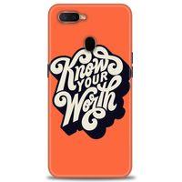 Oppo AX7 Kılıf HD Baskılı Kılıf - Know Your Worth + Tam Ekran Koruyucu