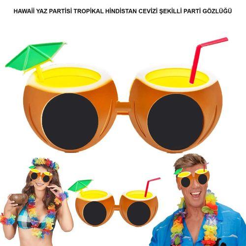 Hindistan Cevizi Tropikal Hawaii Yaza Merhaba Parti Gözlüğü (3748)