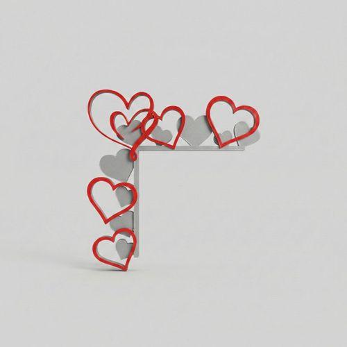 Büyük Kalp Desenli Kapı Köşe Dekoru