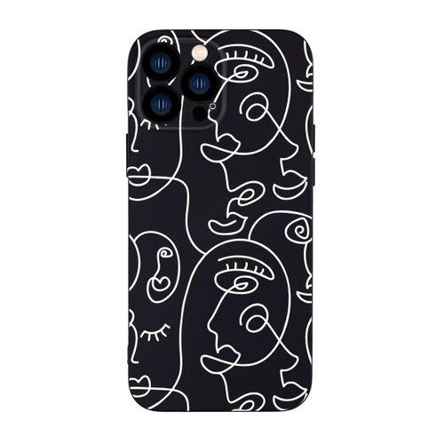 iPhone 13 Pro Max Uyumlu Face Art Desenli Kamera Lens Korumalı Darbe Emici Silikonlu Lansman Kılıf