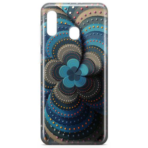 Samsung Galaxy A30 Kılıf İnci Taşlı Çiçek Arka Kapak Koruma Desenli Full Koruyucu