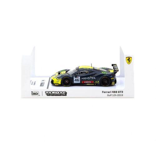 Eğitici Oyuncak Tarmac Works X iXO Models 1/64 Ferrari 488 GT3 Gulf 12 Hours 2019 #46
