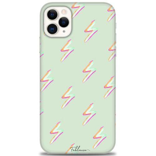 iPhone 11 Pro Kılıf HD Baskılı Kılıf - Şimşekler + Tam Ekran Koruyucu