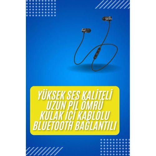 Bluetooth Bağlantılı Kablolu Mıknatıslı Sport Kulaklık