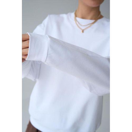 Düz SweatShirt - Beyaz