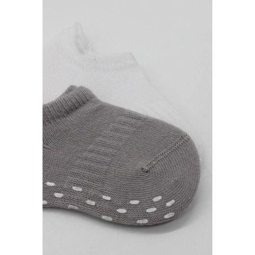 Eğitici Oyuncak Bistyle 2'Li Sneakers Kaymaz Colours Penye Çorap BS20104 Gri Beyaz
