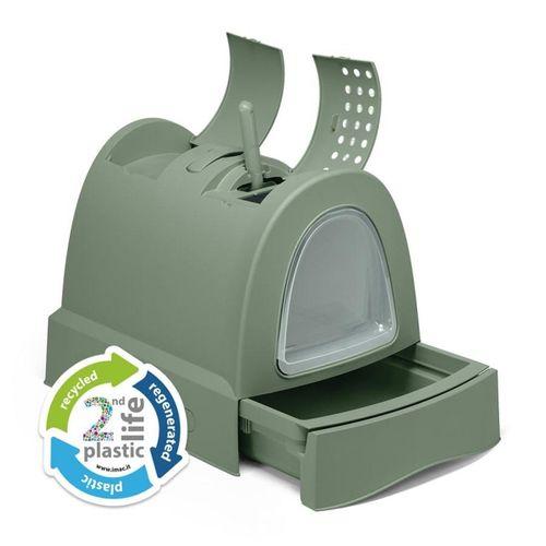 Imac Zuma 2nd Lıfe Torbalı Kapalı Kedi Tuvaleti Yeşil 56x40x42,5cm