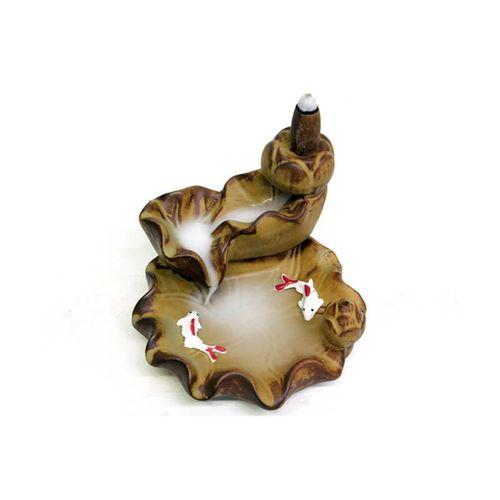 Seramik Dekoratif Şelale Geri Akışlı Tütsülük