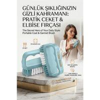 2'li Mini Leke ve Toz Fırçası Seti - Elbise, Ayakkabı, Yaka için Pratik Çanta Boy Fırça 723098