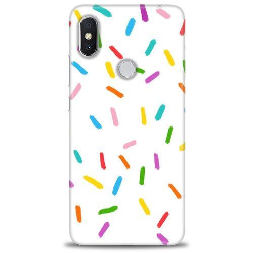 Xiaomi Redmi Note 6 Pro Kılıf HD Baskılı Kılıf - Renkli Konfeti + Tam Ekran Koruyucu