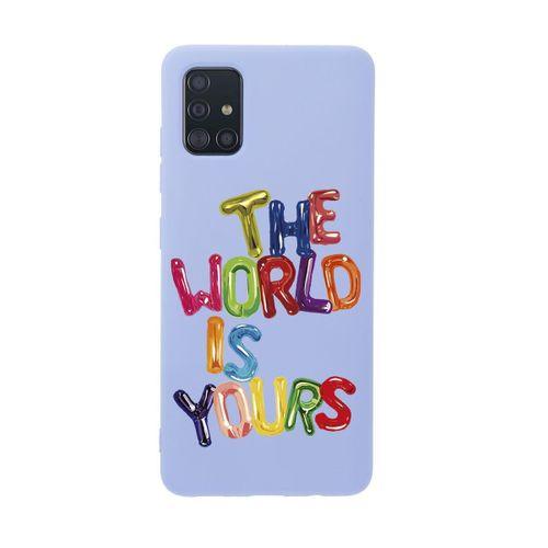 Samsung A51 The World Is Yours Desenli Premium Silikonlu Telefon Kılıfı