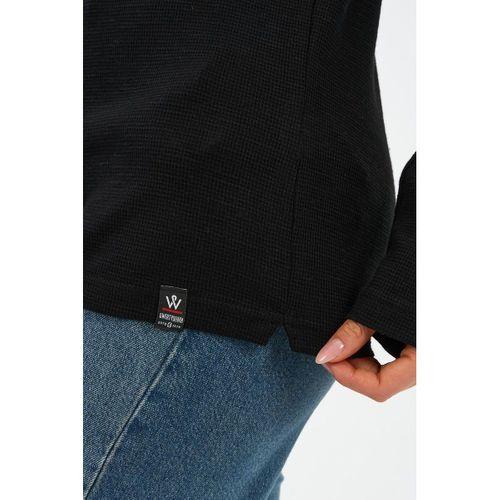 Kol Detaylı Bisiklet Yaka Basic Sweatshirt (WK25425)