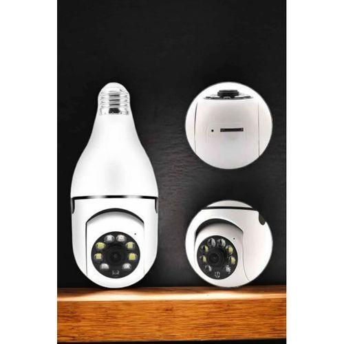 Ampul Görünümlü Güvenlik Kamerası Duylu Wifi Kamerası Dönebilen