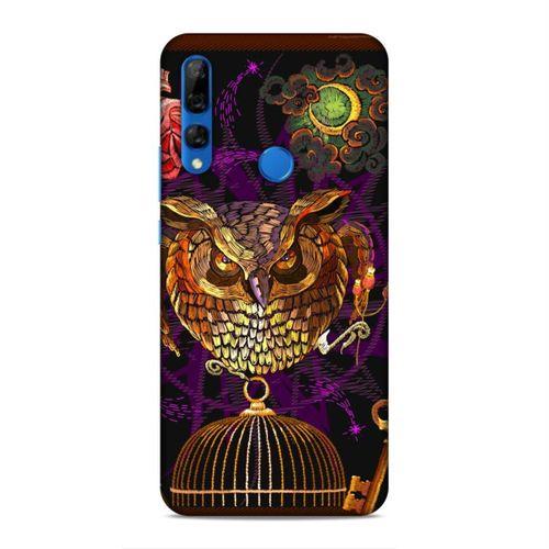 Huawei Y9 Prime 2019 Kılıf Gotik Baykus Arka Kapak Silikon Koruma Full Koruyucu