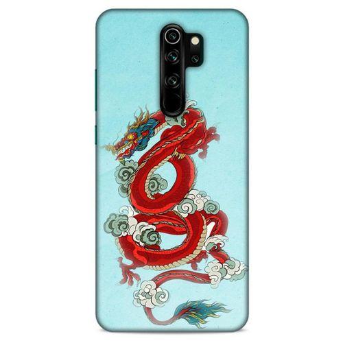 Xiaomi Redmi Note 8 Pro Kılıf Dragons (22) Tam Koruma Kılıfı Ejderha Dövme Kırmızı