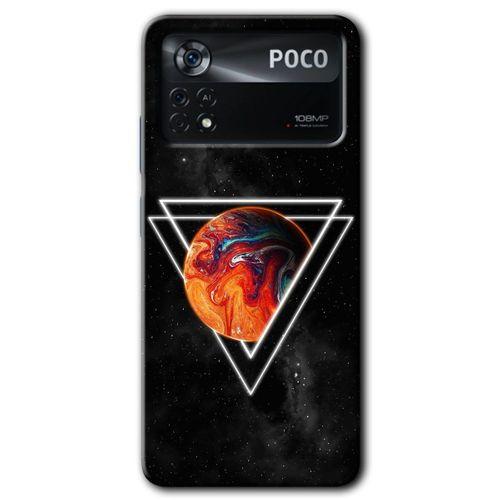 Xiaomi Poco x4 Pro HD Baskılı Kılıf + 9D Tam Ekran Koruyucu - Kızıl Gezegen