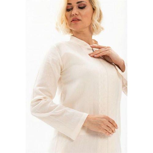 Cemre Şile Bezi Mevsimlik Ferace Krem Krm