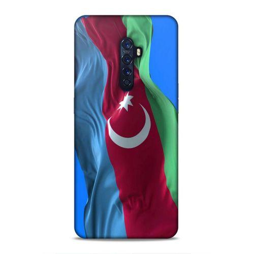 Oppo Reno 2 Uyumlu Kılıf Azarbaijan (6) Silikon Kılıf Dalgalanan Bayrak