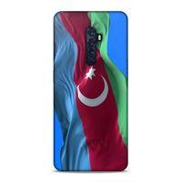 Oppo Reno 2 Uyumlu Kılıf Azarbaijan (6) Silikon Kılıf Dalgalanan Bayrak