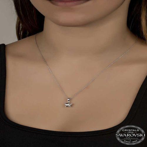 Swarovski Crystal Taşlı Yıldız Lucky Life 925 Ayar Gumuss  Lucky Life Lucky Life Kadın Kolye
