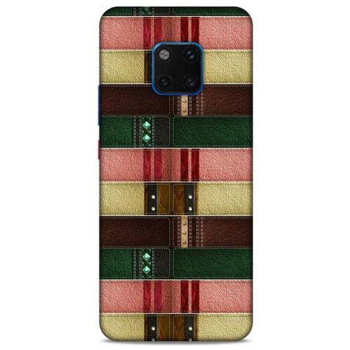 Huawei Mate 20 Pro Kılıf Patchwork (41) Tank Kılıf Koyu Yeşil Pembe