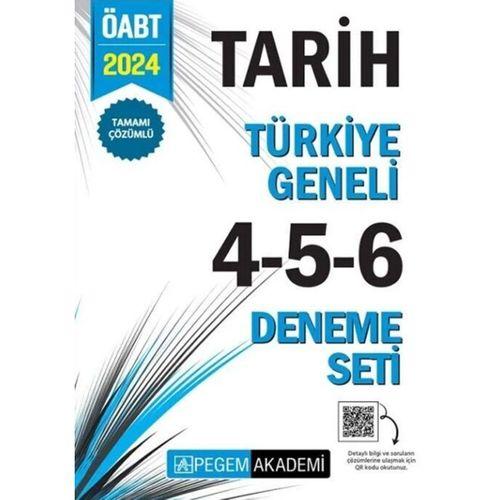 2024 ÖABT Tarih Öğretmenliği Türkiye Geneli 4-5-6 Deneme Seti Pegem Yayınlar