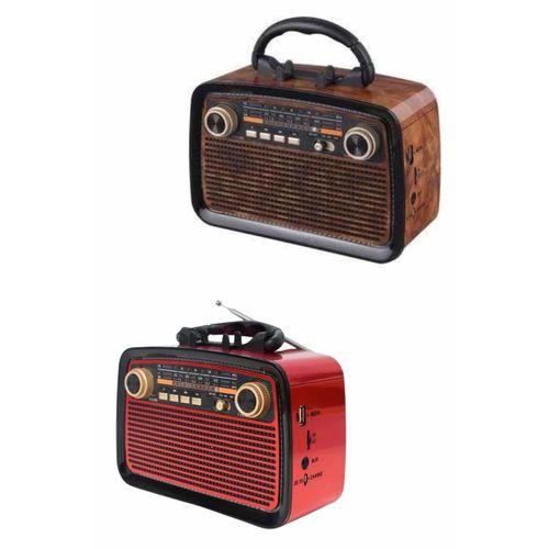 Eskitme Nostalji Tasarımlı Bluetoothlu Nostalji Radyo Ahşap Nostaljik Görünümlü