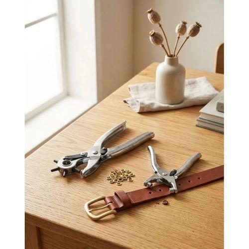 Kemer Delme Pensesi 2li Set Deri Ürünler İçin Pratik Delik Açma Atı