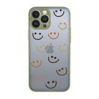 iPhone 13 Pro Max Uyumlu Smile Desenli Kamera Korumalı Buzlu Şeffaf Lüx Telefon Kılıfı