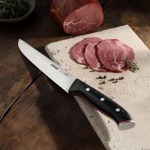 32103 Elite Kurban, Kasap Bıçağı 19 Cm - Kahverengi Perçinli Kompozit Sap