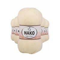 5 Adet Süper İnci El Örgü İpi 100 gr Krem 256