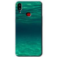 Samsung Galaxy A10s Kılıf HD Desen Baskılı Arka Kapak + Temperli Cam - Derin Deniz