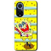 Huawei Nova 9 Kılıf HD Desen Baskılı Arka Kapak - Aşık Sünger Bob + Kırılmaz Cam