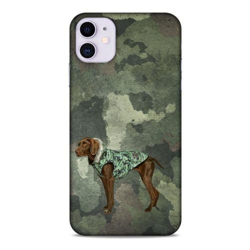 Apple Iphone 11 Kılıf Köpek Kıyafetleri (49) Ultra Silikon Kılıf Kamuflaj Mont