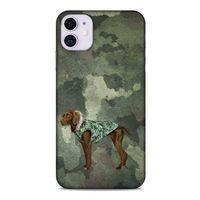 Apple Iphone 11 Kılıf Köpek Kıyafetleri (49) Ultra Silikon Kılıf Kamuflaj Mont