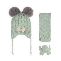 Kitti Bebe Kız Atkı Bere Eldiven (0-18 Ay) K24150-04 Mint