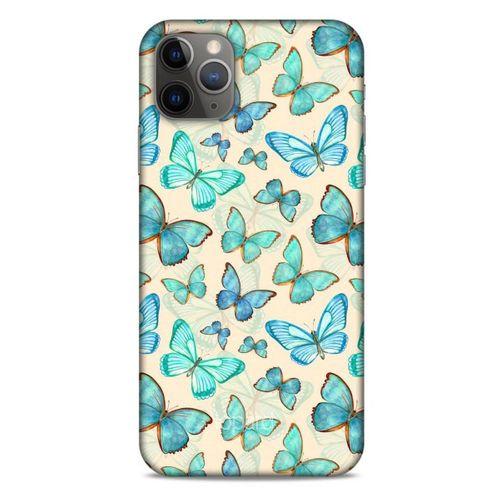 Apple Iphone 11 Pro Max Kılıf Kelebek Etkisi (13) Silikon Kap Lacivert