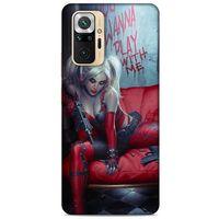 Xiaomi Redmi Note 10 Pro Uyumlu Kılıf Harley Quinn (22) Tam Koruma Kılıfı Kırmızımsı kahverengi