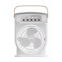 Şarjlı 600 Ml Su Hazneli Taşınabilir Masaüstü Vanilatör  Güçlü Fan Ve 2000 Mah Pil Beyaz