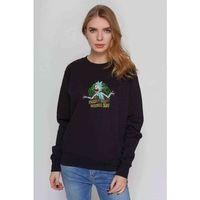 Rick And Morty Baskılı Siyah Kadın Sweashirt