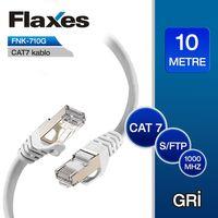 FLAXES FNK-710G CAT7 PATCH KABLO 10 METRE GRİ