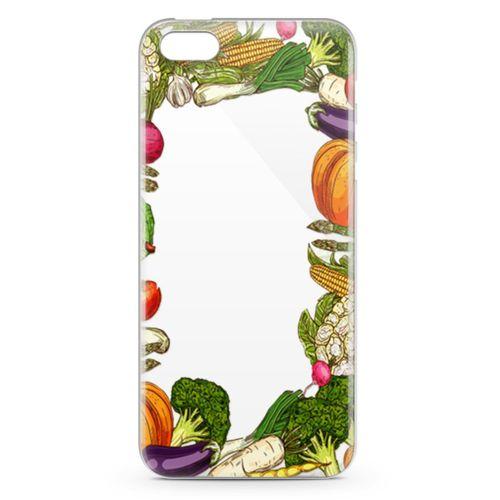 Apple iPhone 5s Kılıf Vegan Yiyecekler Arka Kapak Koruma Desenli Full Koruyucu