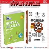 Ünlü Yayıncılık 5.Sınıf Bil Bang Sosyal Bilgiler Soru Bankası ve Ankara Yayıncılık 32 Haftalık Deneme Seti 2 Kitap