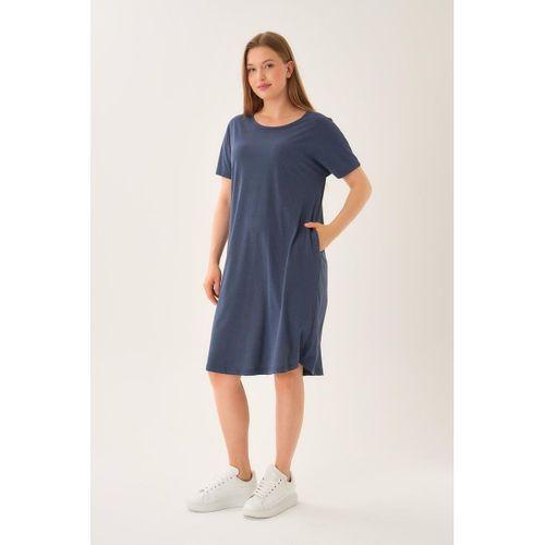 ALEXANDERGARDI CEPLİ BİSİKLET YAKA ELBİSE (B23-45700)